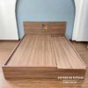 Giường gỗ mdf phong cách hiện đại, 1m6x2m, mầu gỗ nâu sang trọng