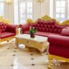 Bộ bàn ghế sofa tân cổ điển giá rẻ gồm 1 văng dài, 2 ghế đơn, 1 bàn trà, rất dễ setup với nhiều không gian khác nhau