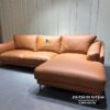 Bộ ghế sofa da bò Ý, khung sồi, mút Nhật, kích thước 2m6x1m7, phân khúc cao cấp