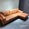 Bộ sofa thiết kế theo phong cách Capri hiện đại, chất liệu da bò thật, kích thước 2m6x1m7