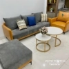 Bộ sofa da pha nỉ gồm 01 ghế văng kích thước 200cm x 70cm; ghế đơn kích thước 80cm x 70cm; 01 đôn thông minh 40cm x 80cm