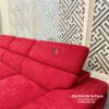 Sofa nhung có tựa được thiết kế với chiếc tựa cao, giúp người ngồi có cảm giác rất thoải mái