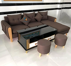 Hình Ảnh Ghế Sofa Nỉ Chữ L