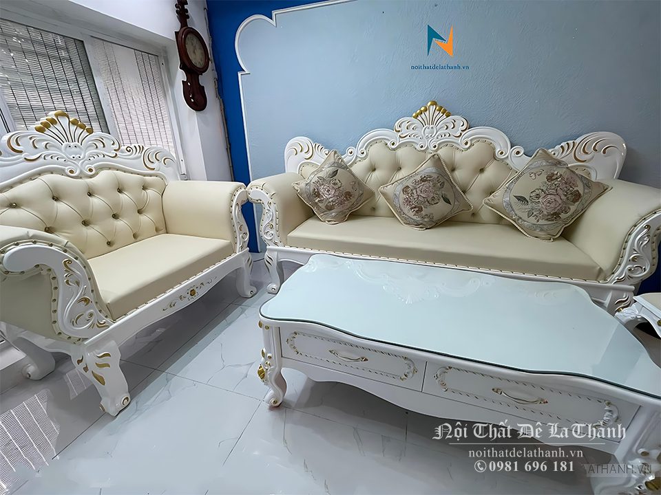 Quý khách nhanh tay liên hệ ngay với Nội Thất Đê La Thành nếu muốn sở hữu một trong các mẫu sofa tân cổ điển đẹp nhất thị trường với mức giá phải chăng