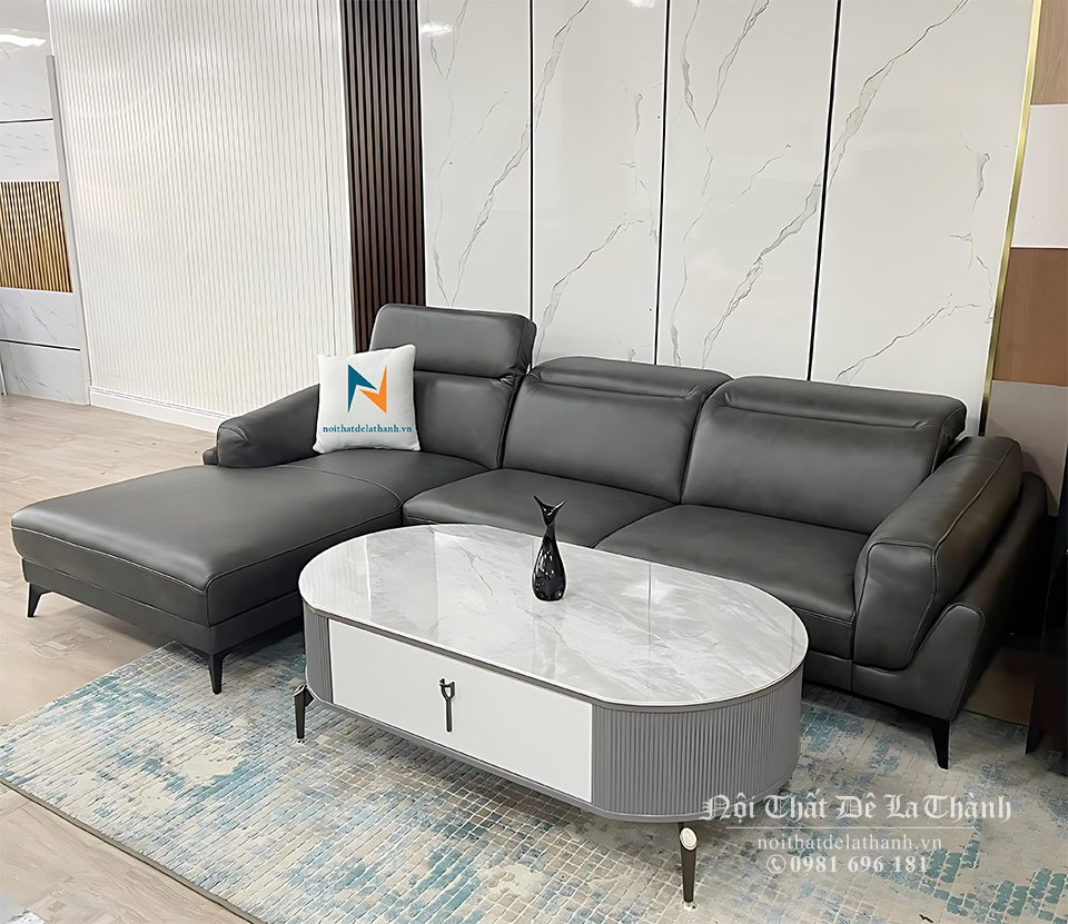 Mua sofa góc da chữ L tại Hà Nội, quý khách hãy liên hệ ngay với Nội Thất Đê La Thành