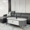 Bộ sofa da góc màu hạt dẻ rất đẹp, góc chữ L bên trái sofa, thiết kế tựa gật gù, kích thước 2m6x1m7