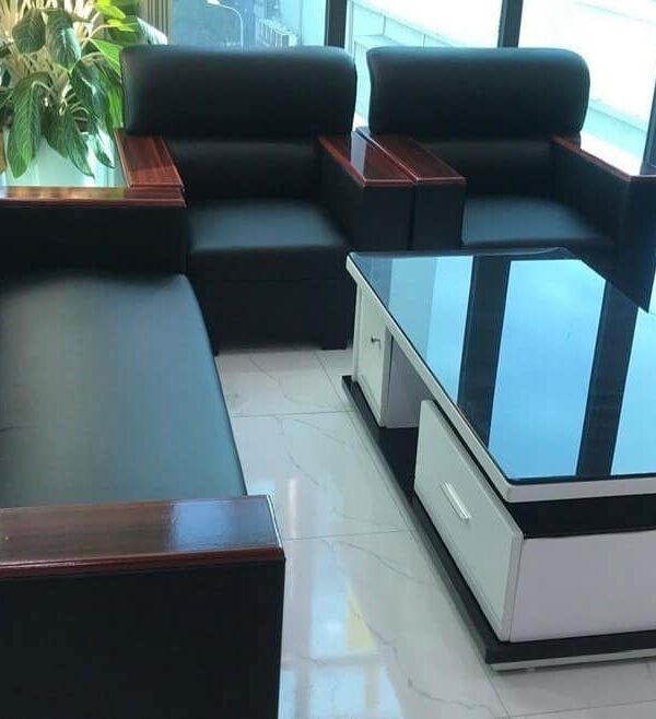 Bộ sofa văn phòng tay gỗ rất được ưa chuộng tại các công ty