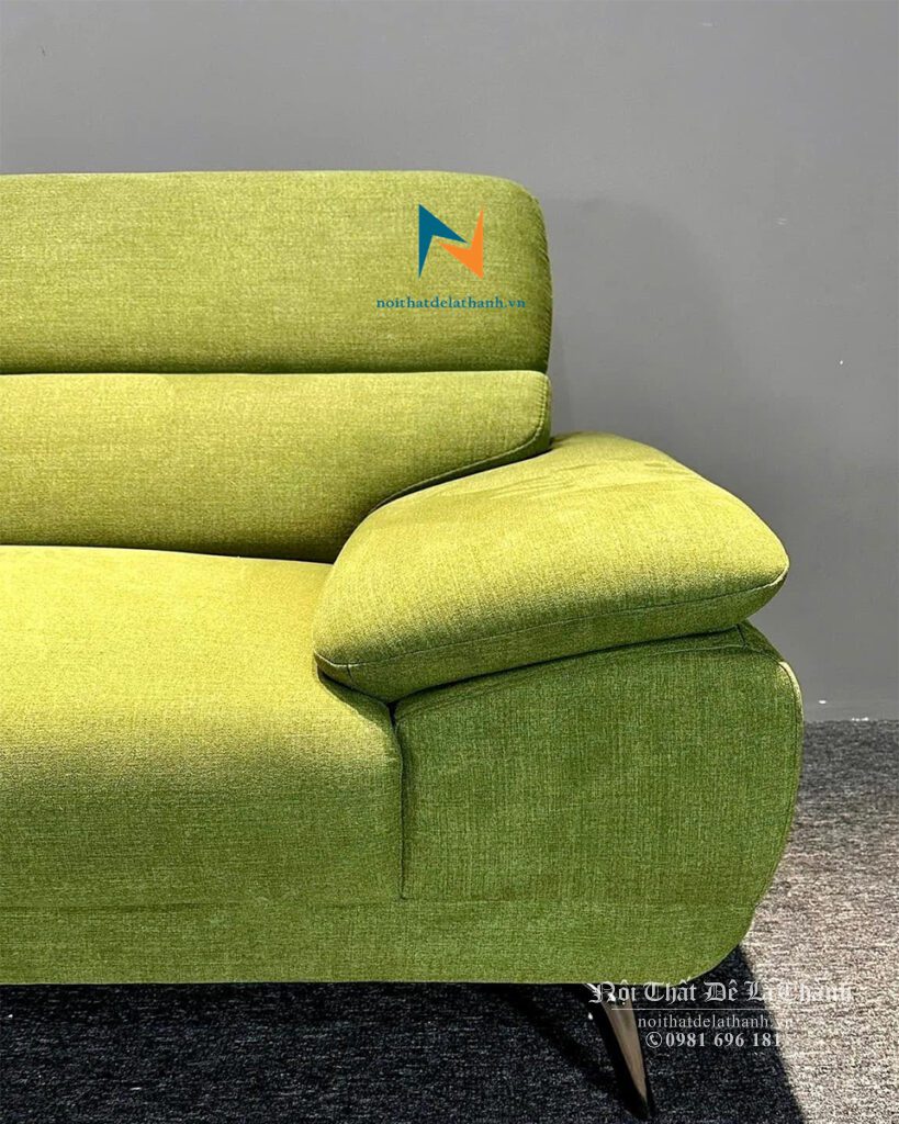 Sofa Perry có thiết kế tay cong đặc trưng, giúp người dùng có thể nằm và gối đầu lên nó
