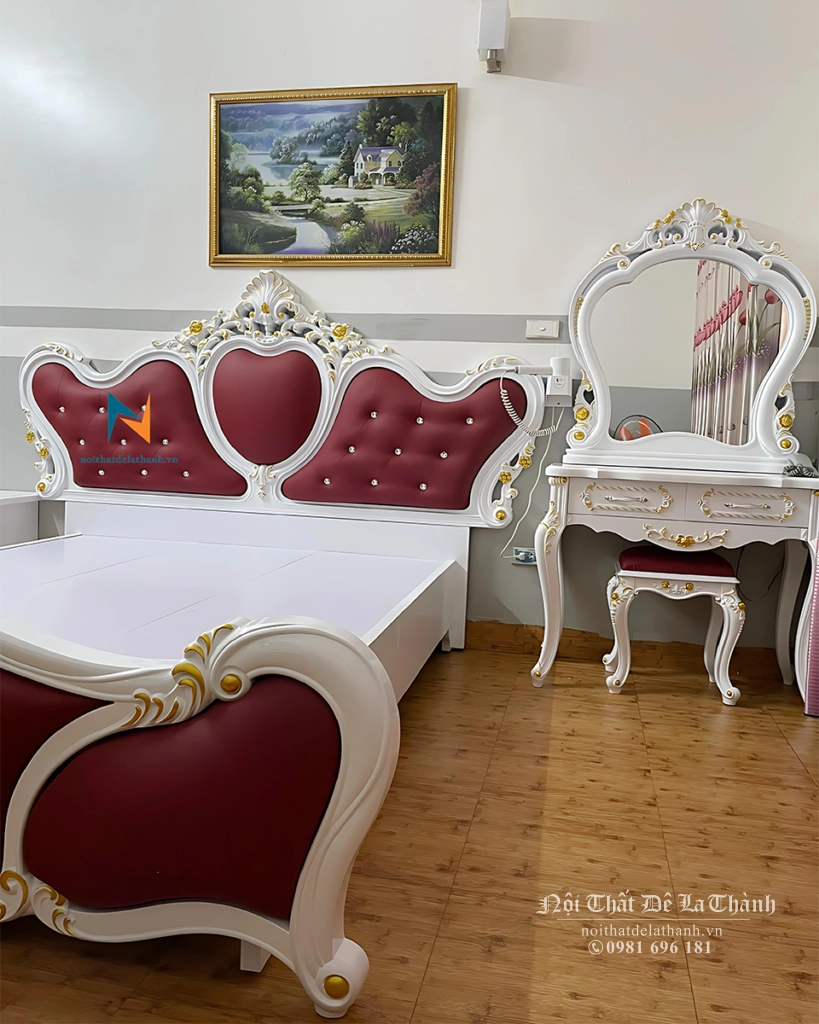 Sở hữu chiếc giường tân cổ điển nhập khẩu cao cấp làm giường cưới, sẽ giúp tình yêu của các cặp đôi được thăng hoa