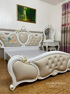 Hình Ảnh Giường Nhà Nghỉ 1m8x2m Phong Cách Tân Cổ Điển