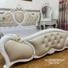Chiếc giường phôi nhựa nhập khẩu, kết hợp với vai giường gỗ công nghiệp, thang sắt, chuyên sử dụng làm giường cưới, giường khách sạn, giường nhà nghỉ