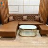 Bộ sofa góc chữ L chất liệu da, kích thước 2m8 x 1m8