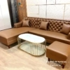 Bộ sofa góc chữ L chất liệu da, kích thước 2m8 x 1m7