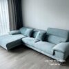 Đặc trưng của Sofa Evelyn là tay thiết kế bo cong, tựa 2 cấp gật gù