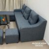 Bộ sofa góc nỉ chữ L này thuộc phân khúc giá rẻ, bán chạy nhất của Nội Thất Đê La Thành, kích thước 2m2, đi kèm 3 gối và 2 đôn