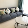 Văng nỉ màu tối có kích thước 2m2x70cm, thiết kế theo phong cách hiện đại, chia thành 3 tựa, chân inox sơn tĩnh điện