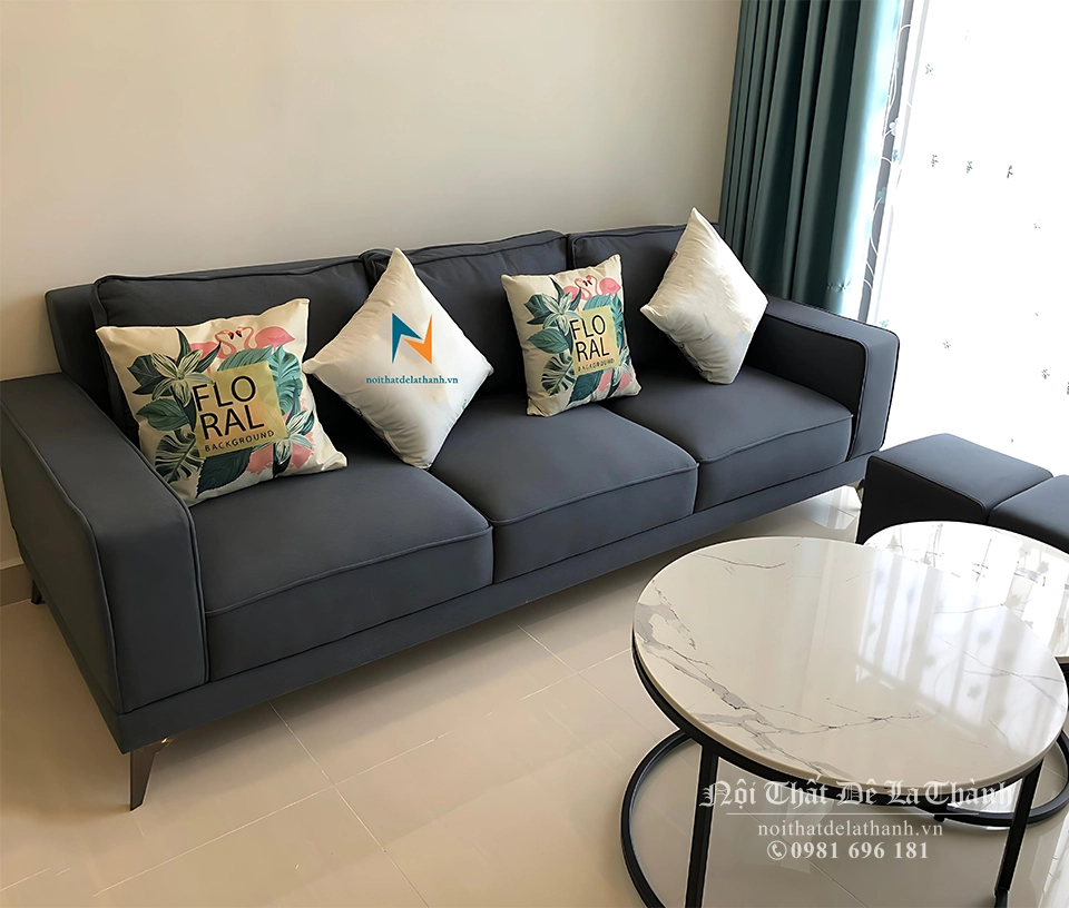 Nội Thất Đê La Thành là địa chỉ cung cấp những mẫu sofa văng nỉ đẹp tại Hà Nội, quý khách hãy liên hệ để sở hữu các bộ sofa đẹp như ý