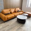 Bộ sofa da giá rẻ phù hợp với các căn phòng khách có độ rộng khoảng 20m2