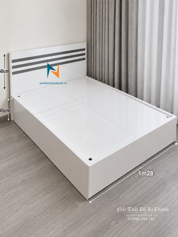 Kích thước chiếc giường gỗ công nghiệp 1m2