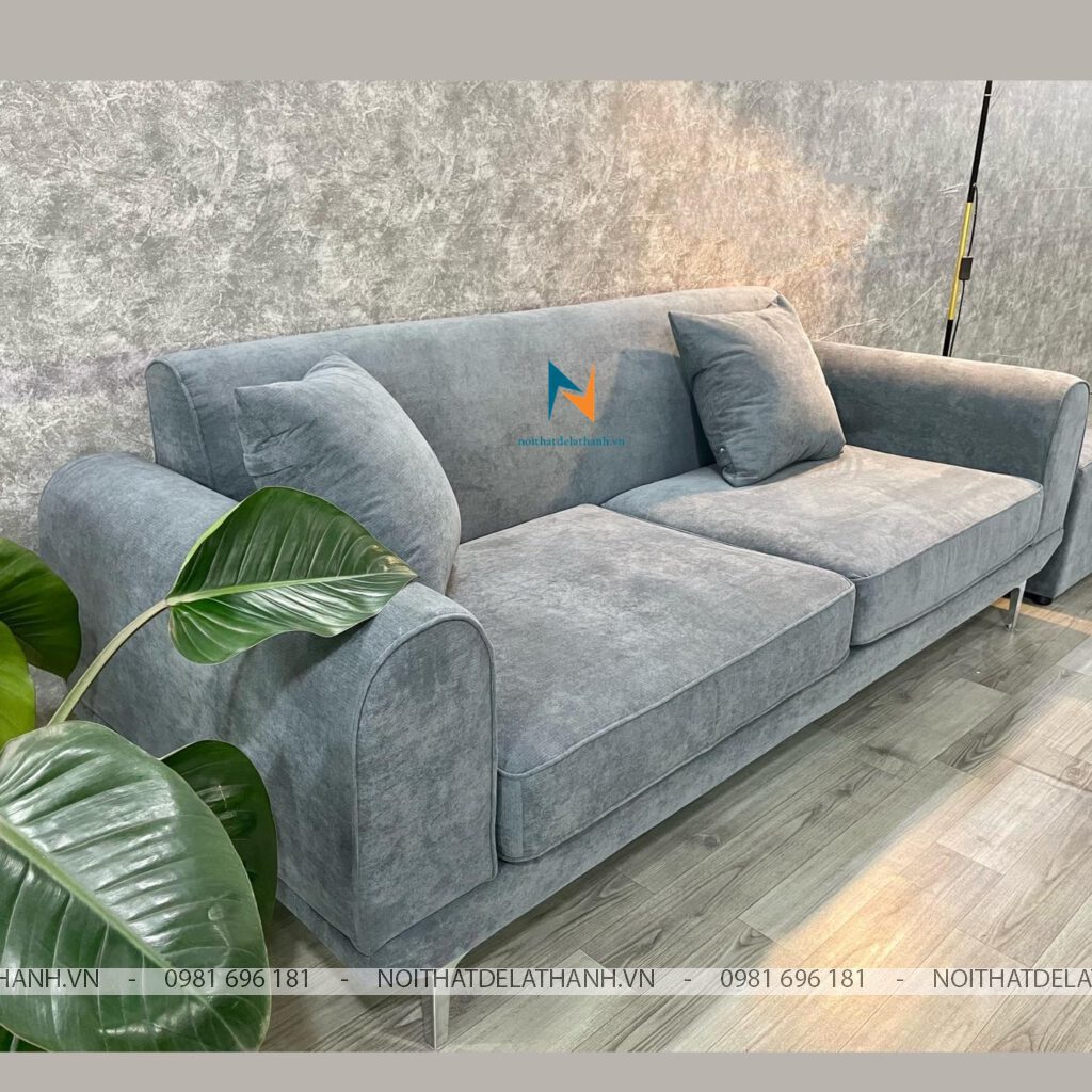 Sofa 2 chỗ chất liệu nỉ phong cách hiện đại đẹp mắt
