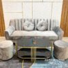 Sofa văng nỉ 1m8 có thể phối với nhiều kiểu bàn trà đơn khác nhau