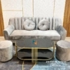 Sofa văng nỉ 1m8 có thể phối với nhiều kiểu bàn trà đơn khác nhau