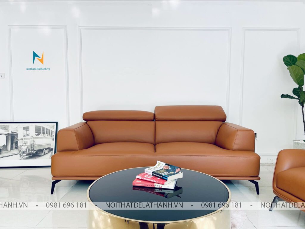 Sofa văng da cao cấp, phù hợp với không gian chung cư và các không gian hiện đại