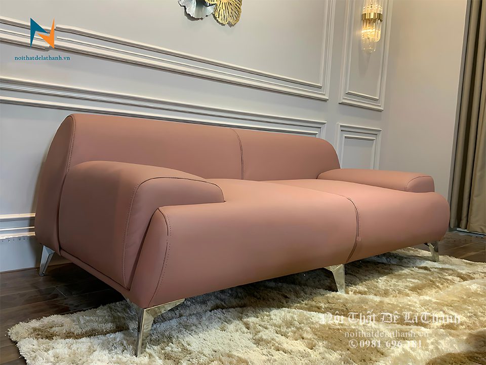 Cận cảnh chiếc văng sofa Bắc Âu chất liệu da micro cao cấp