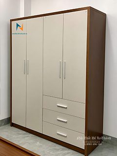 Tủ Quần Áo Gỗ Công Nghiệp 1m6