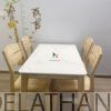 Bàn ăn gia đình gỗ sồi 4 ghế thuộc phân khúc giá rẻ, dễ dàng sở hữu với nhiều hộ gia đình
