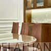 Chiếc bàn ăn cao cấp có thiết kế hình Oval đẹp mắt