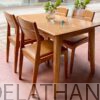 Bộ Bàn Ăn Gỗ Sồi Hiện Đại Giá Rẻ 4 Ghế