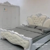 Combo tân cổ điển gồm giường hoa quỳnh 1m8, tủ quần áo 2m8x2m3, bàn trang điểm 90cm, táp 40cm