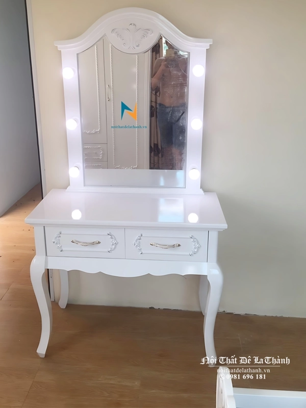 Bàn Trang Điểm 90cm Trong Combo Phòng Ngủ Tân Cổ Điển Giá Rẻ