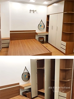 Hình ảnh giường tủ gỗ công nghiệp cao cấp