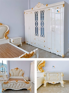 Hình Ảnh Bộ Giường Tủ Tân Cổ Điển