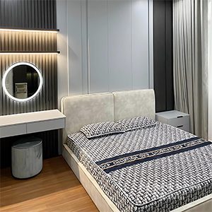 Chiếc giường cưới phong cách hiện đại, bọc nhung toàn thân, 1m6x2m