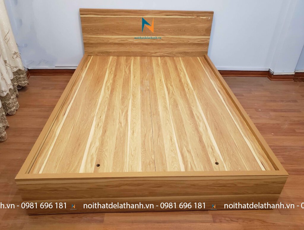 Chiếc giường hiện đại 1m4 x 2m theo phong cách đơn giản