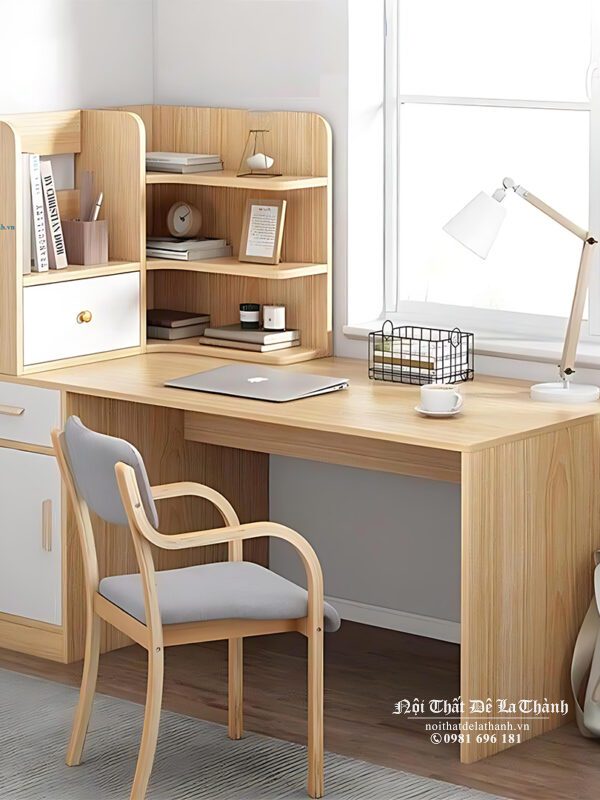 Tủ đồ được thiết kế linh hoạt bên giá sách hoặc vế bên còn lại, tuỳ thuộc vào không gian và sở thích của người sử dụng