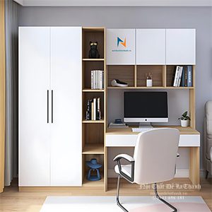Bàn Học Liền Tủ