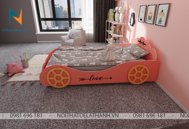 Giường ô tô cho bé gái