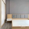 Bộ giường tủ được thiết kế theo phong cách hiện đại cho chung cư, với tủ cánh lùa, rất phù hợp với các không gian nhỏ