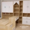 Bộ giường tủ thông minh có kích thước lần lượt là: tủ 2m8x2m; giường 1m2x1m9; bàn học 1m9x75cm cao