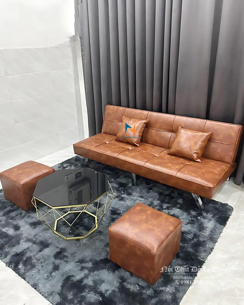 Chiếc sofa gấp thông minh: khi mở ra sẽ biến thành 1 cái giường kích thước 1mx1m7