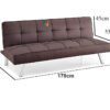 Chiếc ghế giường gấp thông minh có kích thước 1m70 x 85cm (S) x 74cm (C), thuộc phân khúc sofa bed giá rẻ, chất liệu làm bằng khung gỗ tự nhiên bọc da, phù hợp cho các phòng ngủ và phòng khách nhỏ