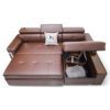 Sofa thông minh có hộc tủ, kích thước 2500 × 1600 * 900cm, chất liệu khung kim loại và gỗ tự nhiên, bọc da tổng hợp cao cấp
