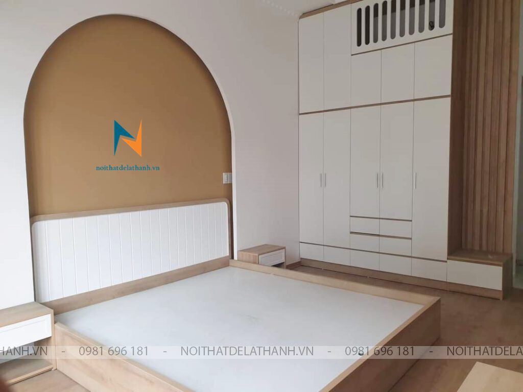 Phòng ngủ hiện đại rất dễ nhận ra so với phòng ngủ tân cổ điển dựa trên bề mặt sản phẩm, kiểu dáng, cách phối màu, công năng sử dụng...