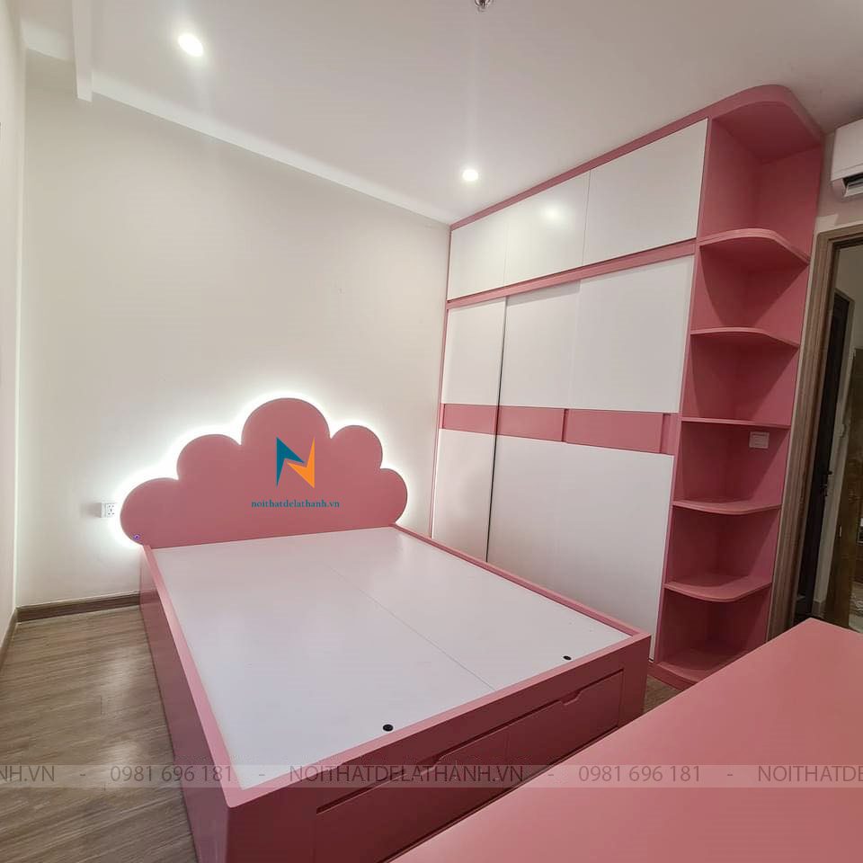 Phòng ngủ bé gái thiết kế theo phong cách hiện đại