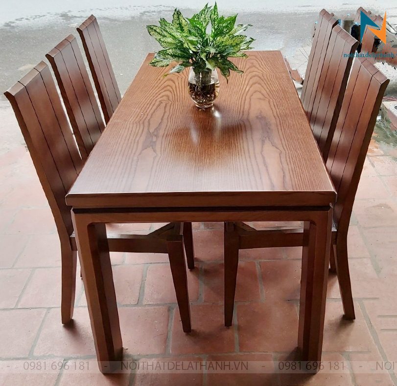 Bộ bàn ăn 6 ghế gỗ sồi đẹp nhất