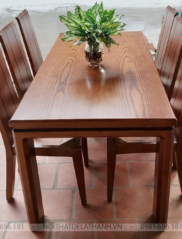 bộ bàn ăn 6 ghế gỗ sồi